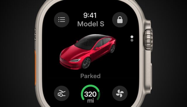 tesla app apple watch