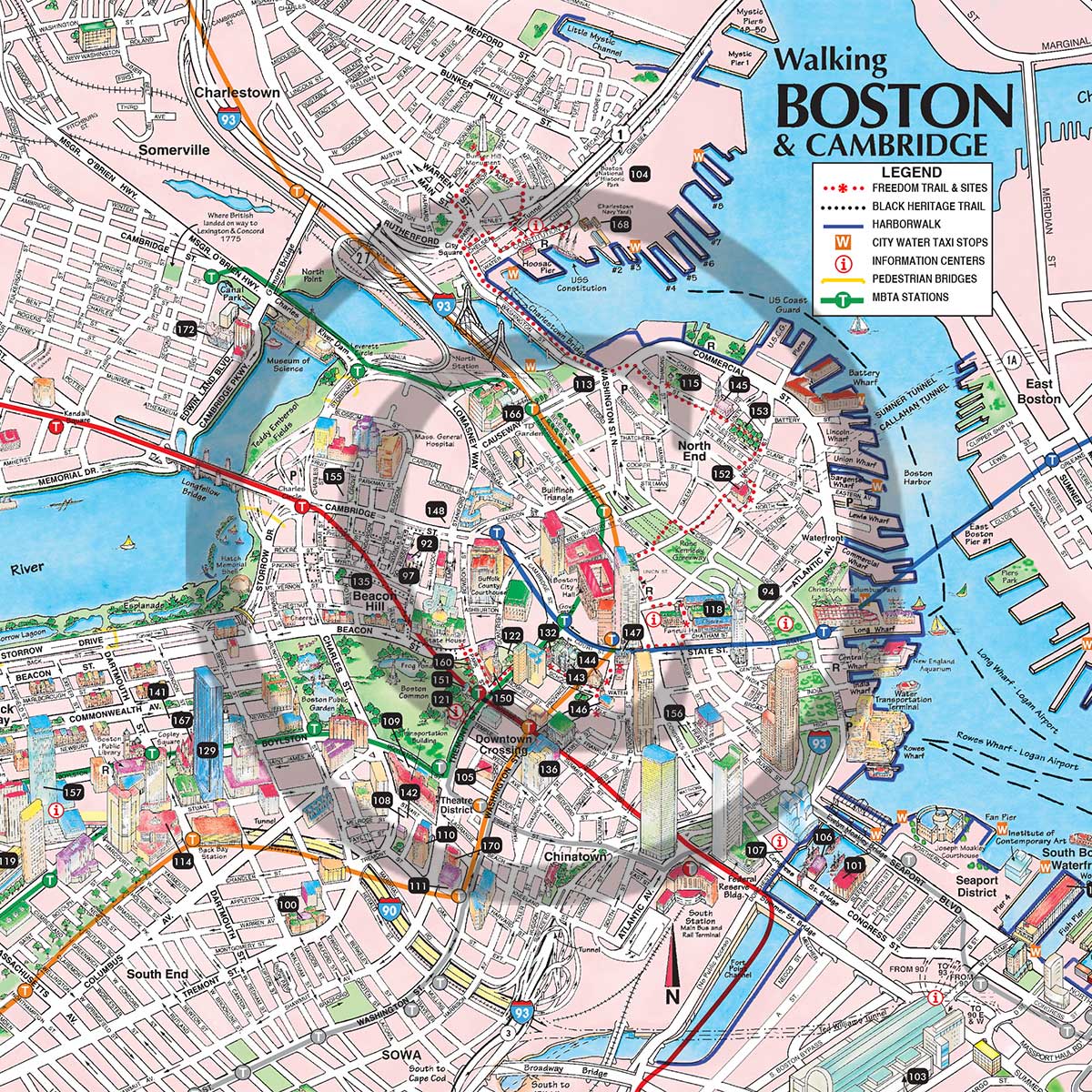 Printable Boston Tourist Map