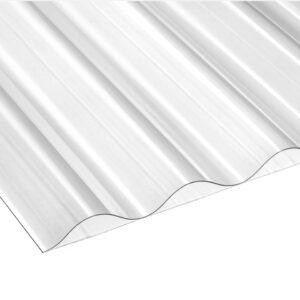 High Impact SunPlex® Clear Polycarbonate Corrugated Roofing Sheets - UV Filter - Stormproof