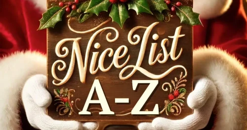 A-Z Personalised Child's Name 'Nice List' Plaques from Santa Claus!