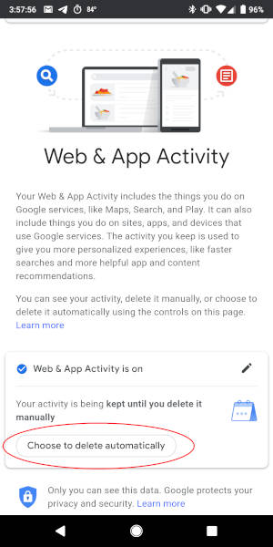 delete google webapp activity 05