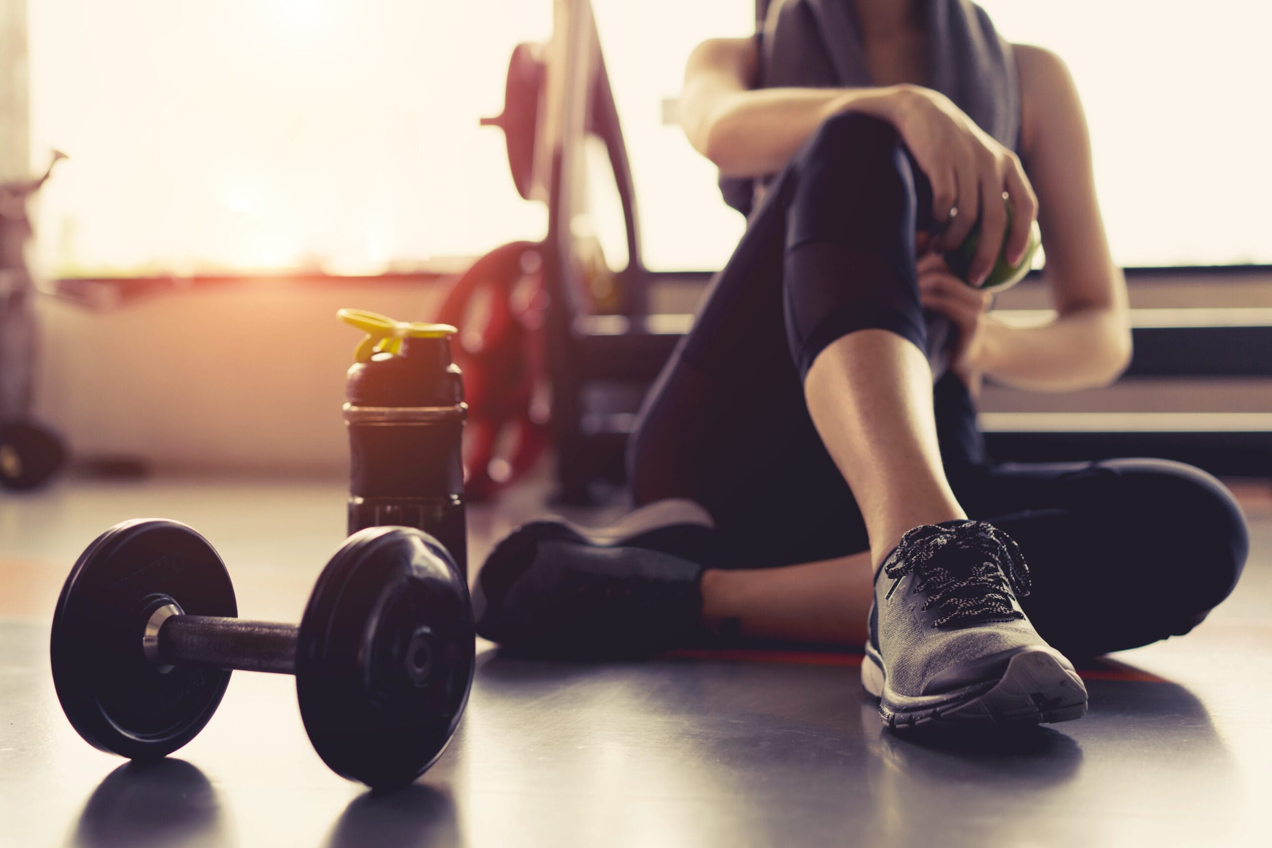 exercising alone at home