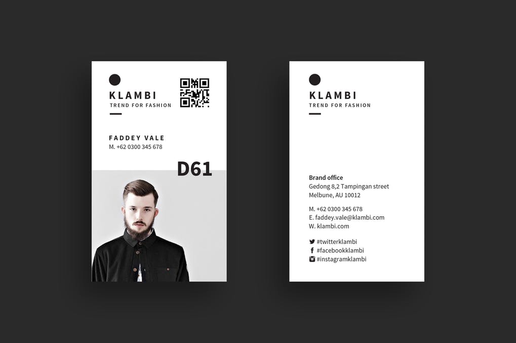 art director's pick of barber business card #1