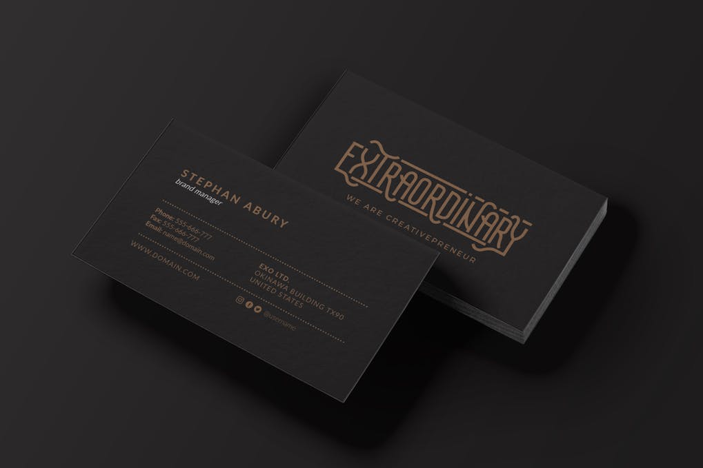 art director's pick of barber business card #3