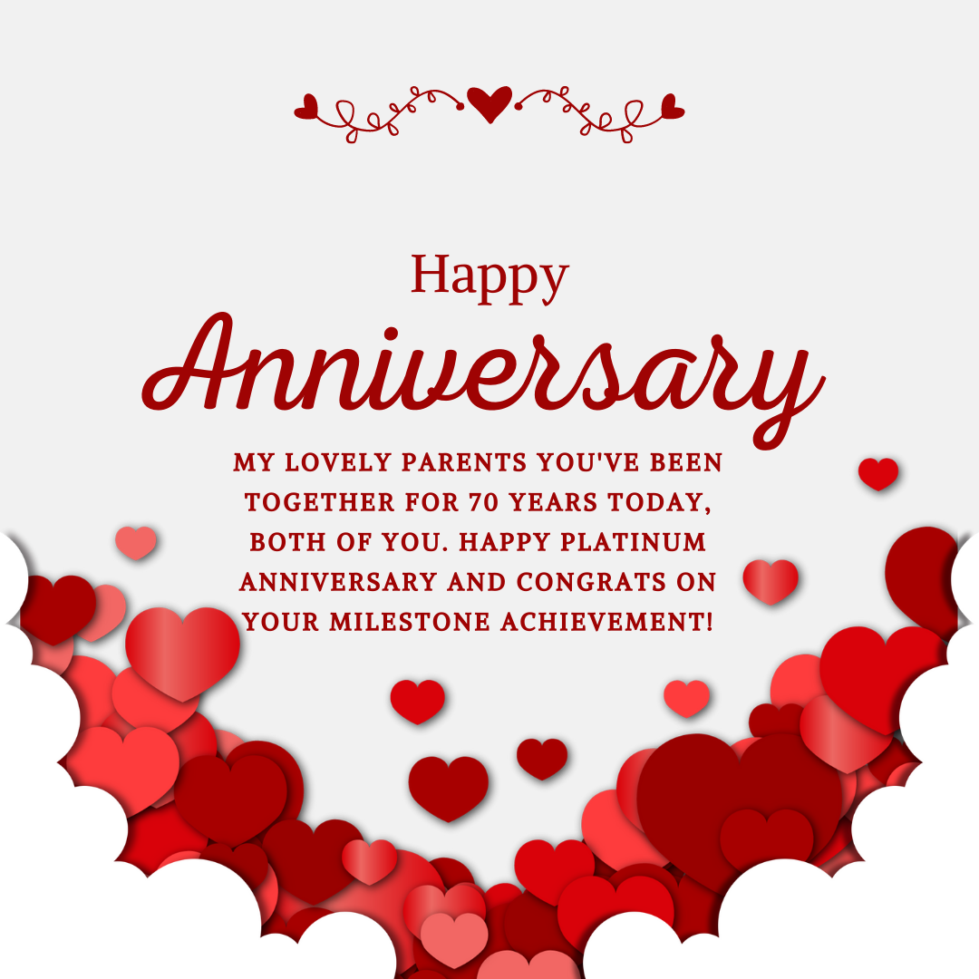 Romantic Platinum Anniversary Wishes 