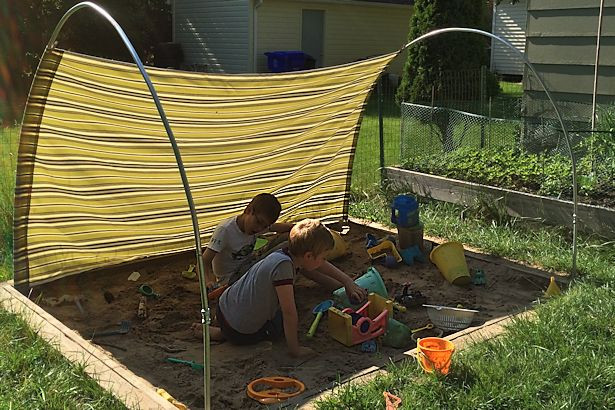 DIY Outdoor Shade
 DIY Outdoor Canopy My Happy Crazy Life