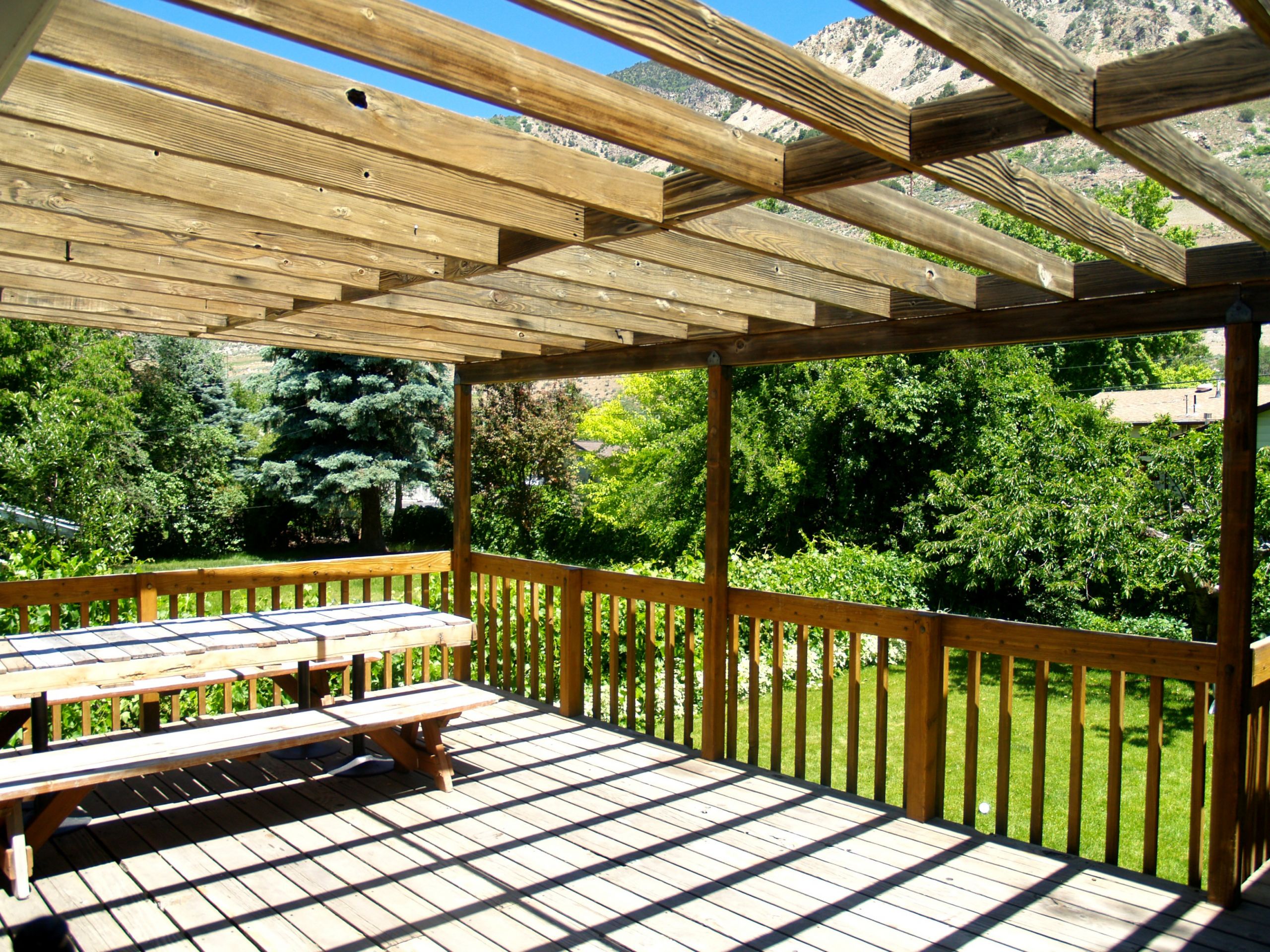 DIY Outdoor Shade
 Outdoor Space Makeover Painted Floors & DIY Drop Cloth Shade