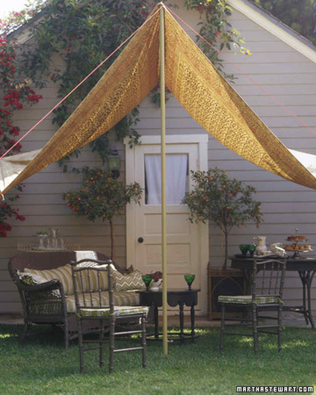 DIY Outdoor Shade
 A Slice of Shade Creating Canopies