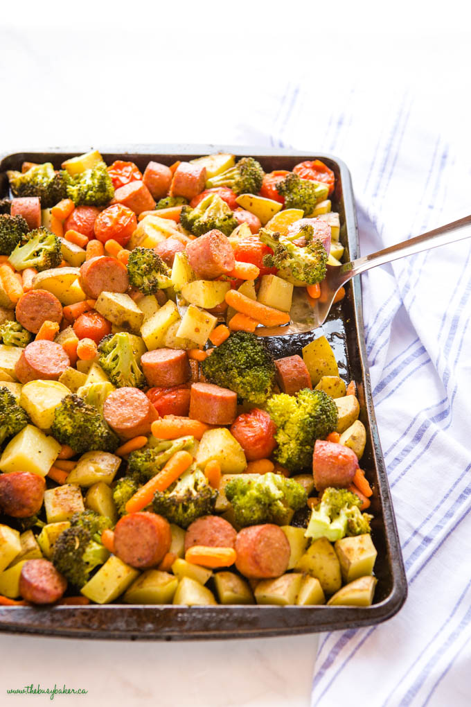 sausage sheet pan dinner