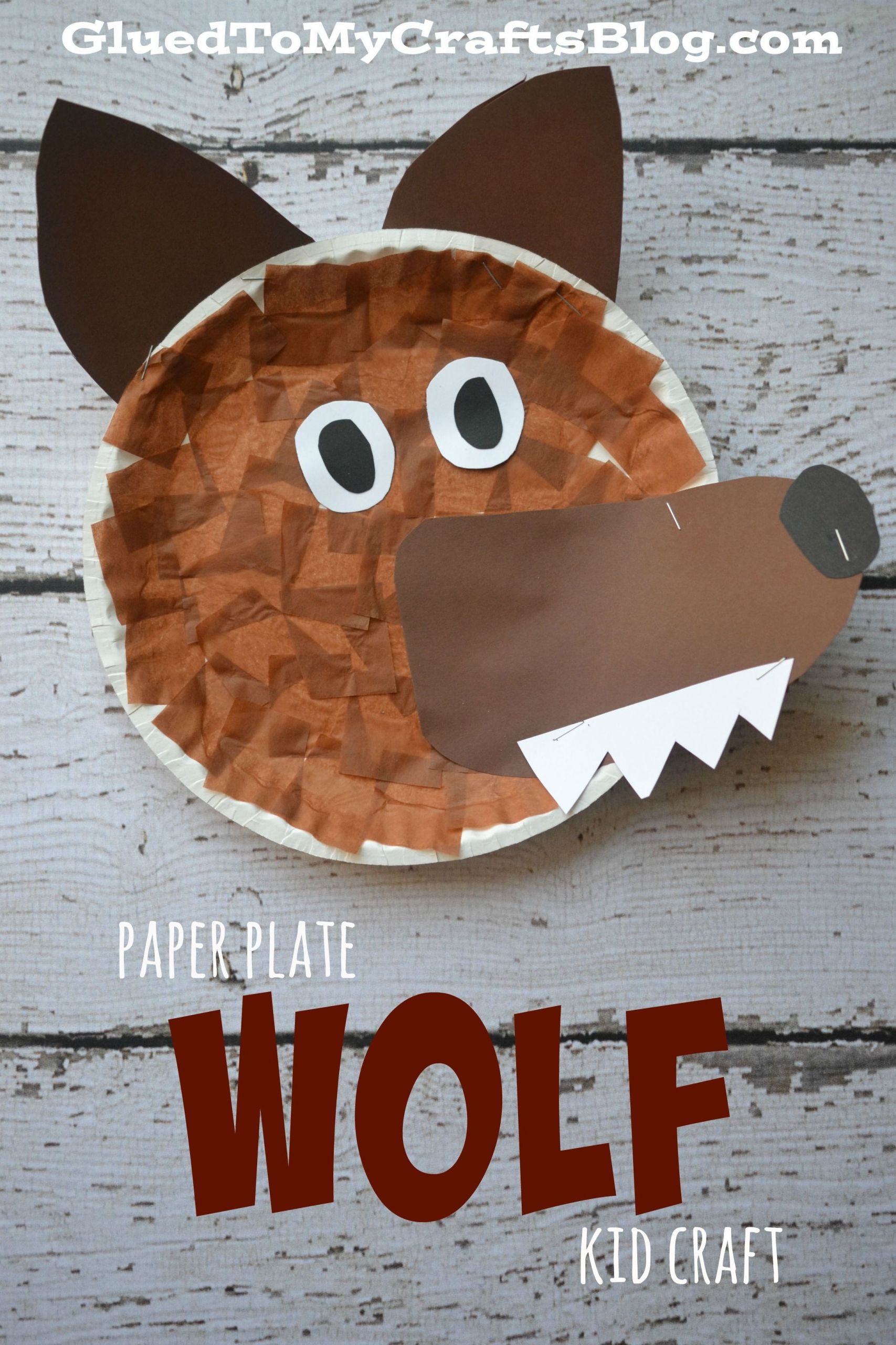 Arts And Crafts For Little Kids
 Paper Plate Wolf Kid Craft