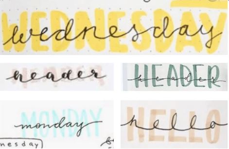 cute bullet journal fonts