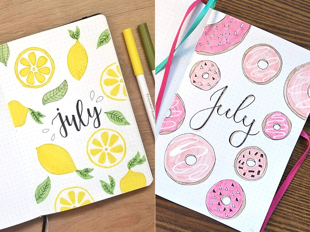 20+ Amazing July Bullet Journal Cover Ideas We are Drooling Over