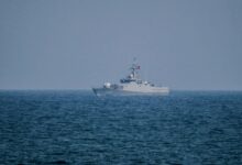 A Turkish naval patrol boat in an undisclosed location in the Black Sea