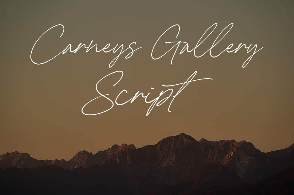 Carneys Gallery Script Font