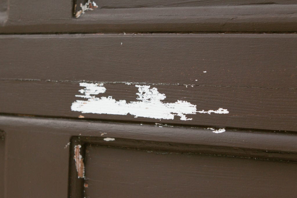 power washing the garage door first