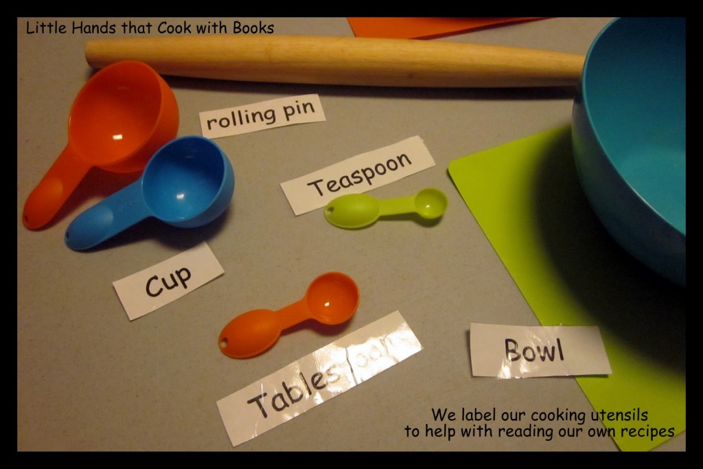 Cooking Utensils Labeled for Kids Cooking Class