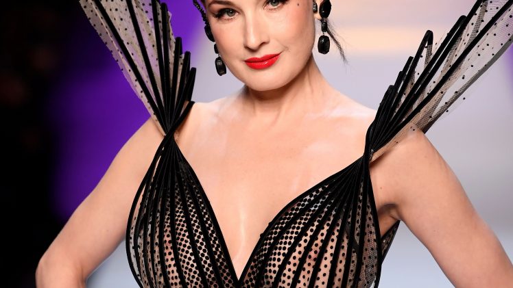 Legendary MILF Dita Von Teese Walks the Runway in a See-Through Dress