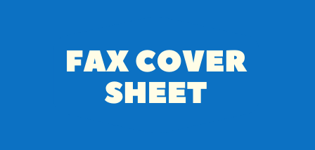 Fax Cover Sheet