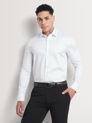 Fabiani Men's White Cotton Sateen Shirt