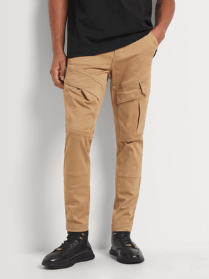 Fabiani Men's Toffee Miracle Front Pocket Utility Trouser