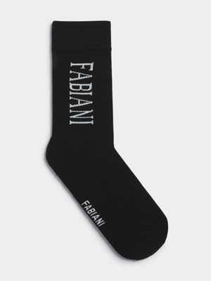 Fabiani Men's Black Shaft Sock