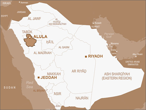 Alula Saudi Arabia Map