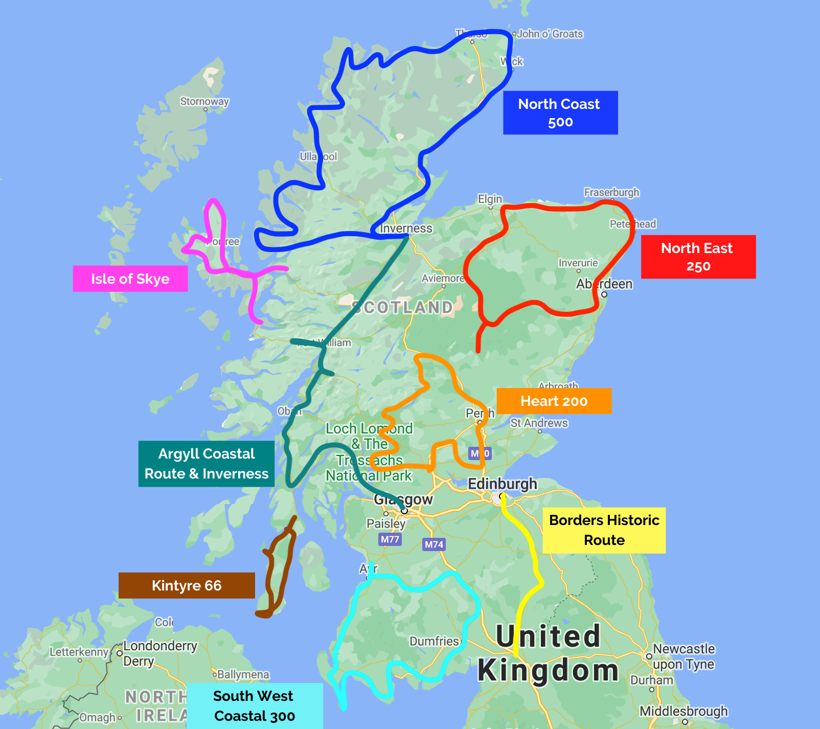 Road Map Of Scotland Printable