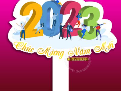 Hashtag cầm tay Chúc mừng năm mới (Happy New Year) in đẹp lấy liền