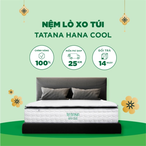 Nệm lò xo túi TATANA Hana Cool (Hàng xả kho)