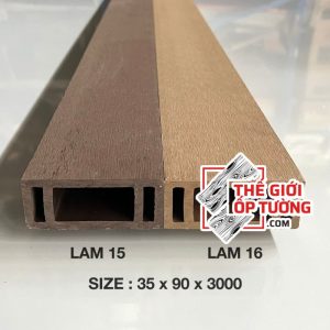 Lam hộp ốp tường gỗ nhựa ngoài trời composite 35x90