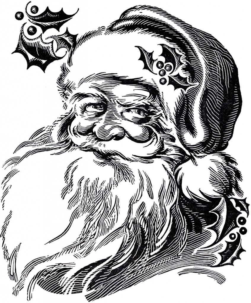 Beautiful Santa Drawing