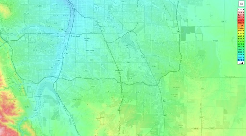 Topography Centennial