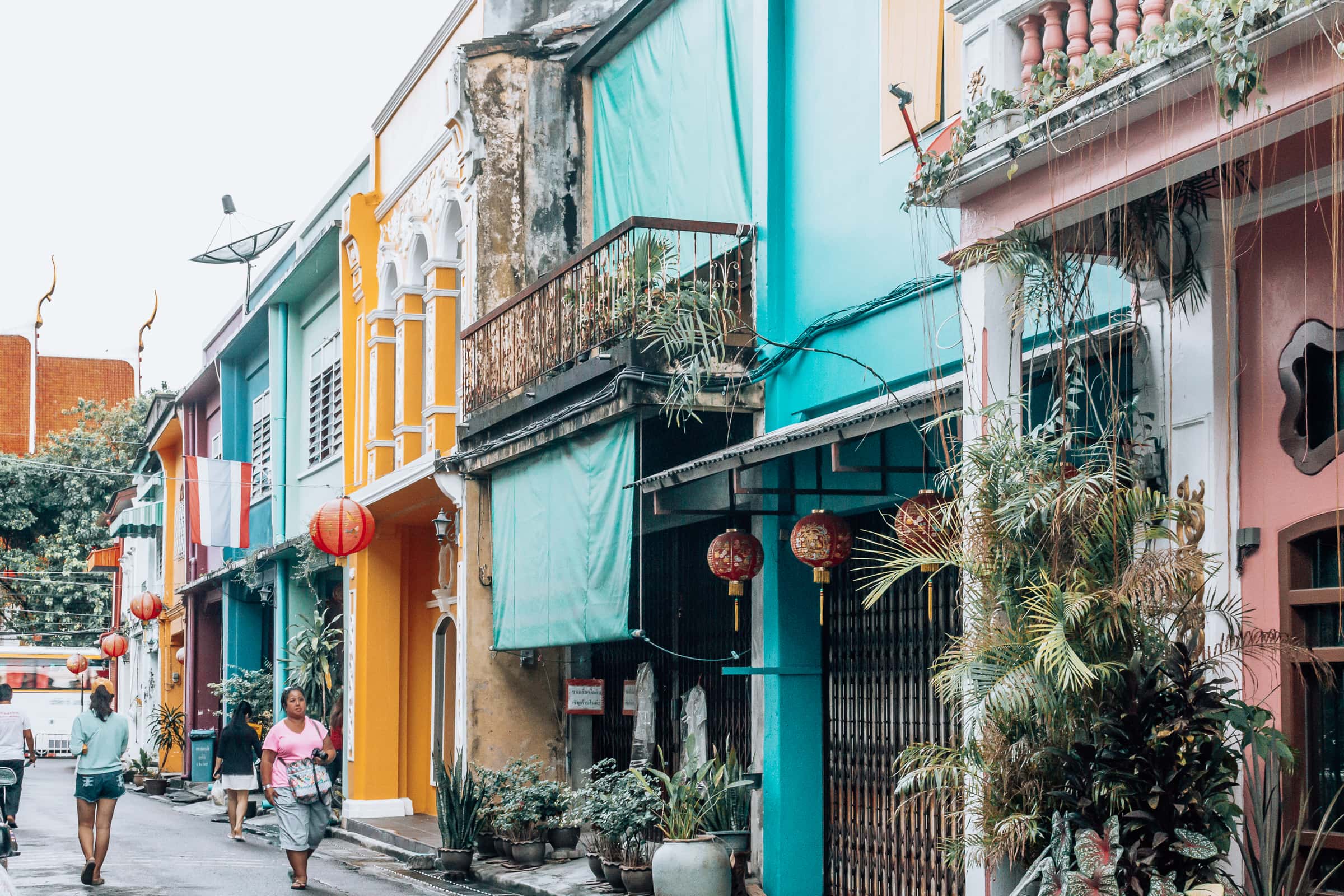 Phuket City Thailand Old Town Sightseeing