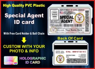 Special Agent ID Card - Custom with your Photo / Info and any Logo