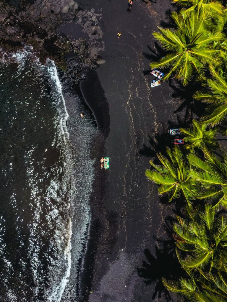 Punaluu Black Sand Beach near Kona