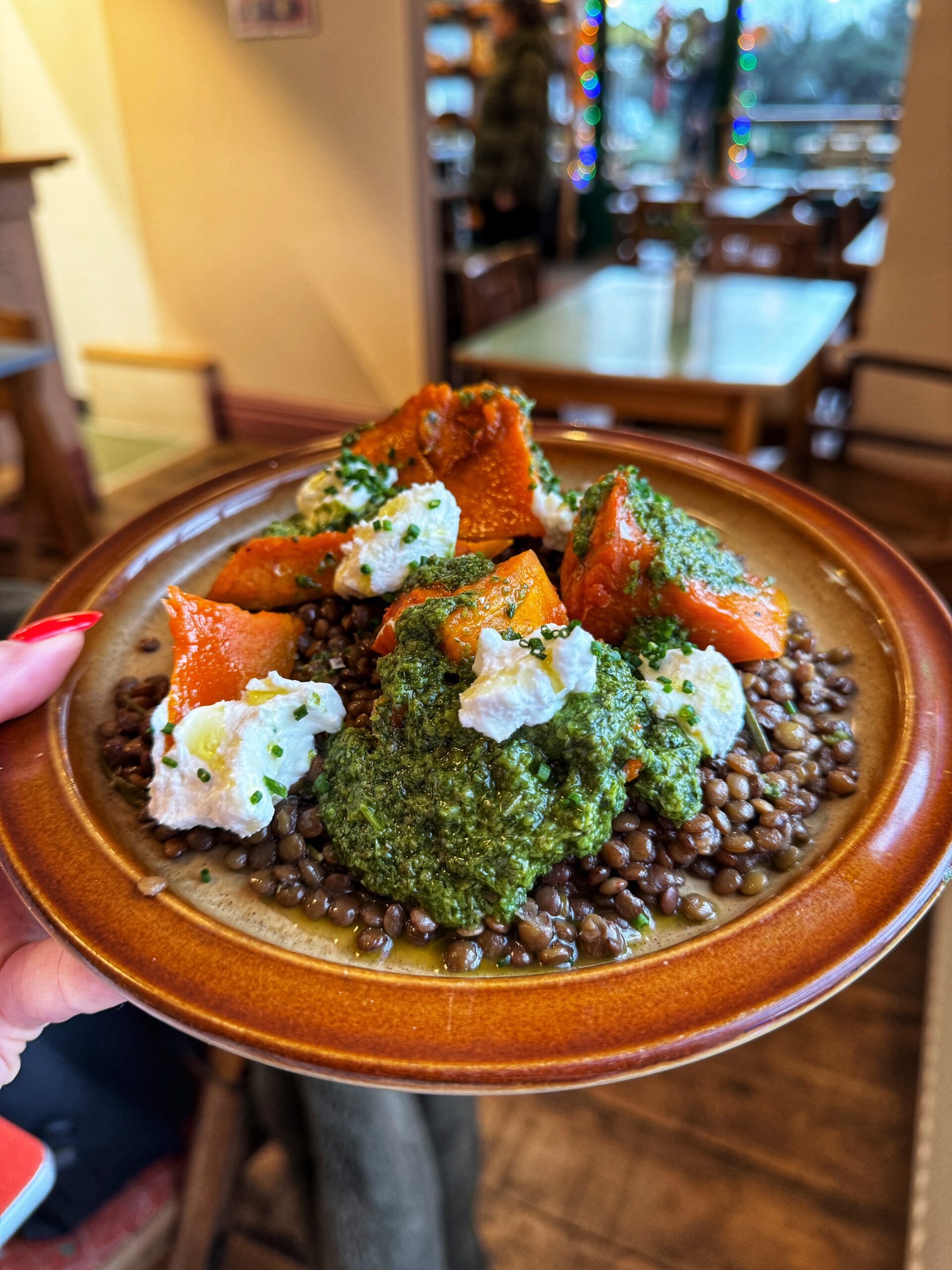 Roast squash and lentils. Credit: The Manc Group