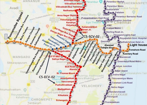 Chennai metro rail map latest pictures