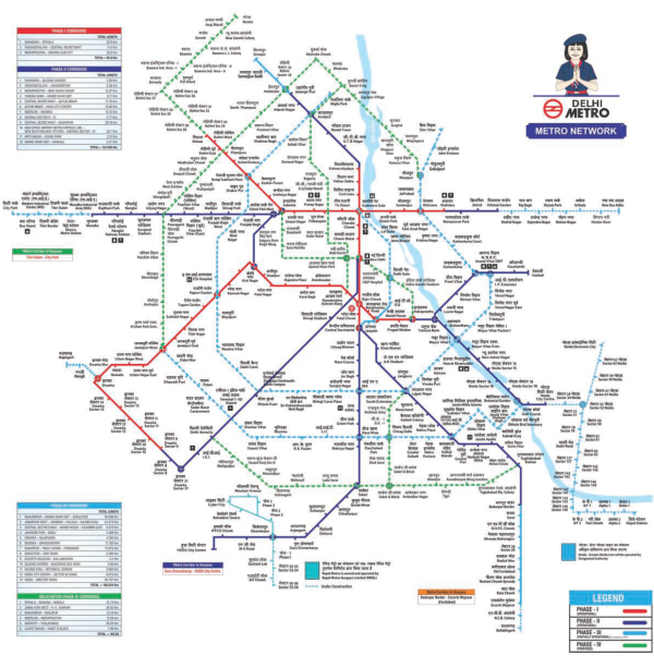 DMRC Releases Official Phase 4 Map of the Delhi Metro Project - The ...