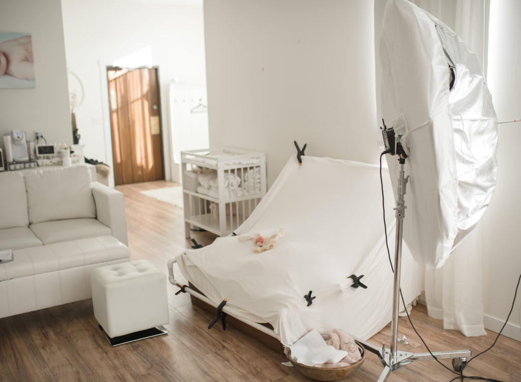 beanbag in newborn studio