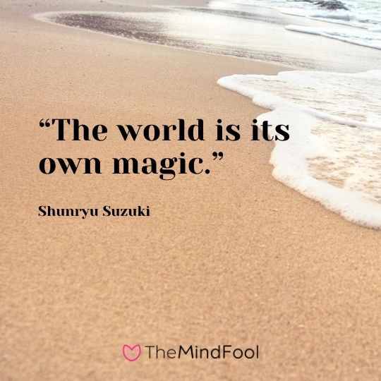 “The world is its own magic.”― Shunryu Suzuki