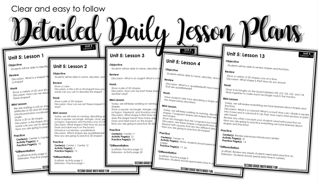 Unit 5 Lesson Plans