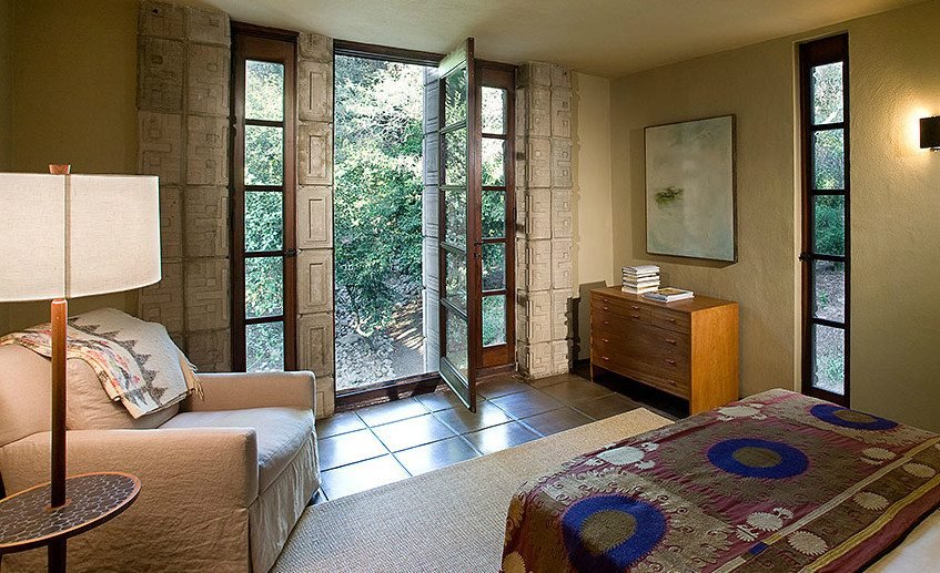 Millard House by Frank Lloyd Wright -  Bedroom