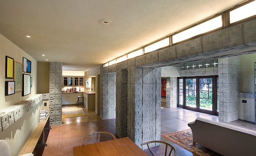 Millard House by Frank Lloyd Wright -  Living