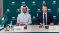 Executive Director, Human Capital, QF, Hamad F Dalmouk (left) and Dean of HEC Paris, Doha, Dr. Pablo Martin de Holan signing the partnership. 