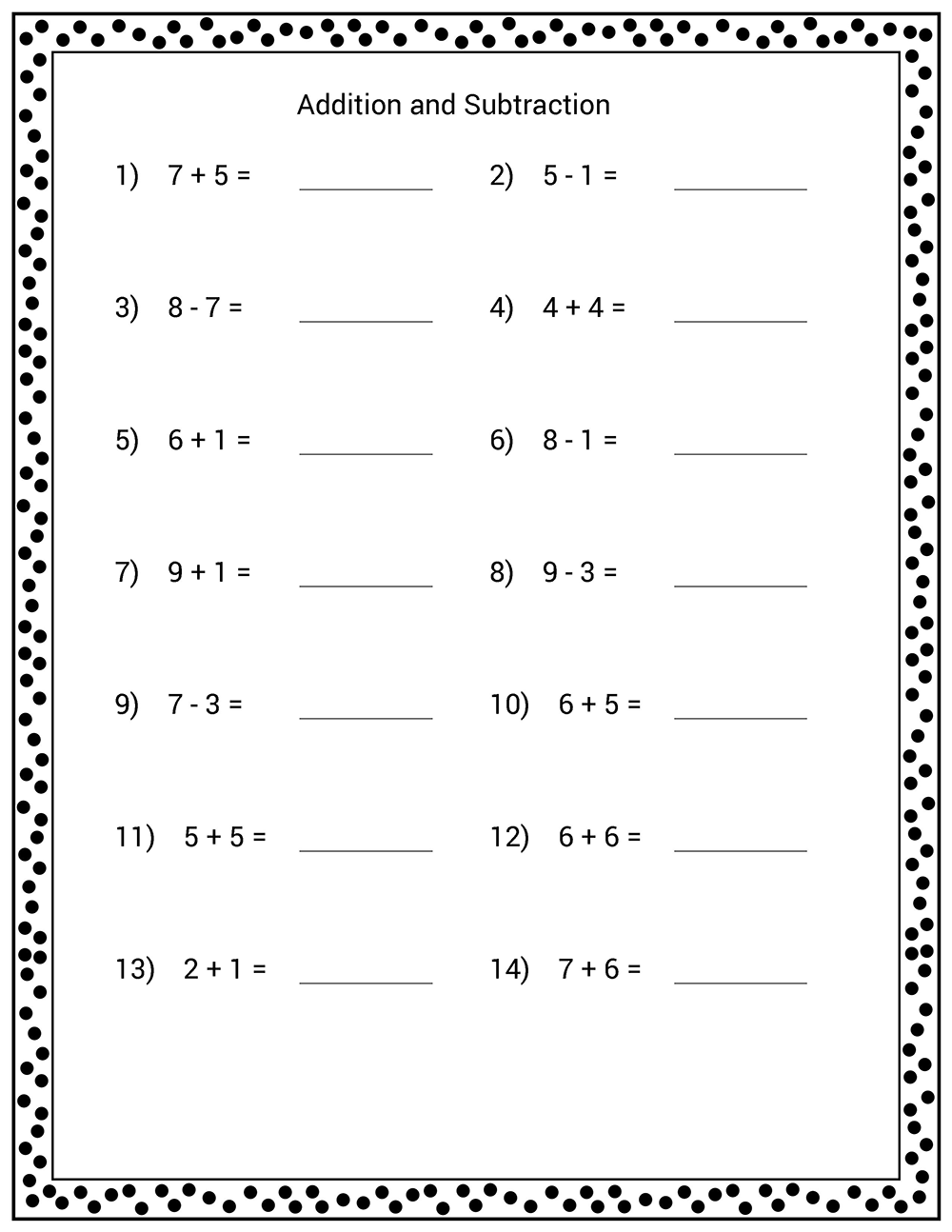 Math Problems - The Printable Zone