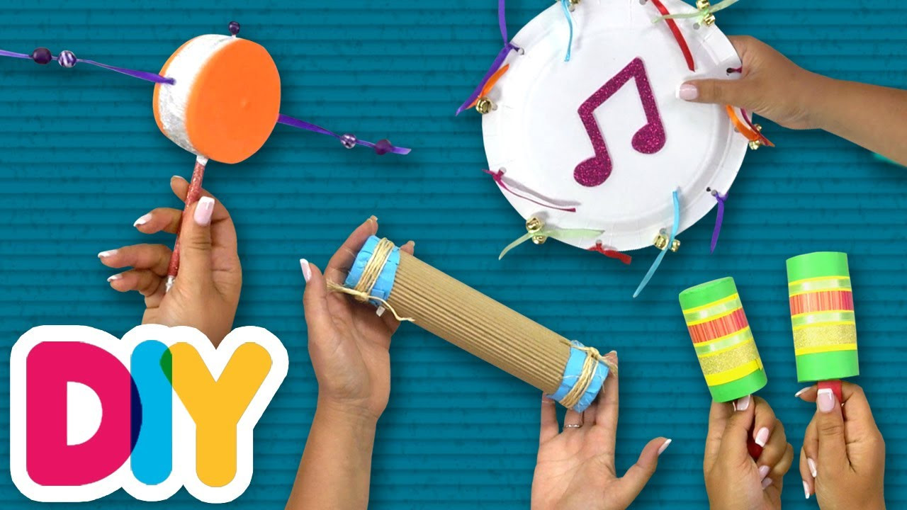 DIY Musical Instruments For Kids
 4 MUSICAL INSTRUMENTS Crafts you can do anytime