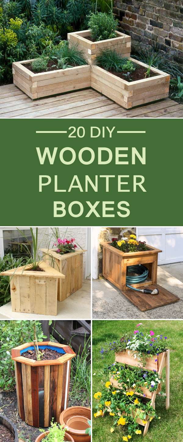 DIY Wooden Flower Box
 20 DIY Wooden Planter Boxes for Your Yard or Patio