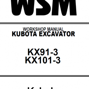 Kubota Kx91-3, Kx101-3 Excavator Workshop Service Manual