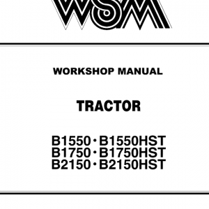 Kubota B1550, B1750, B2150 Tractor Workshop Service Manual