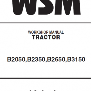 Kubota B2050, B2350, B2650, B3150 Tractor Workshop Manual